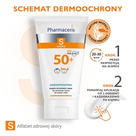 PHARMACERIS S KREM OCHRONNY NA SŁOŃCE SPF 50+ DO TWARZY I CIAŁA  DLA NIEMOWLĄT I DZIECI 125 ML